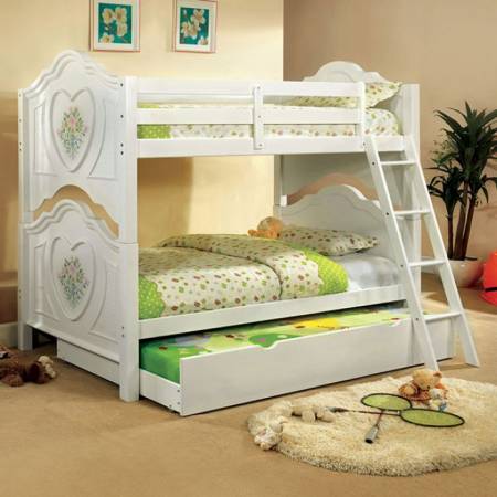 ISABELLA III Twin/Twin Bunk Bed White CM-BK119